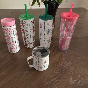 Starbucks Holiday Tumbler Collection - Pink, Green, White